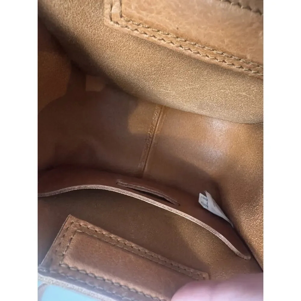 Madewell Sydney Crossbody Bag Burnished Caramel Leather Micro